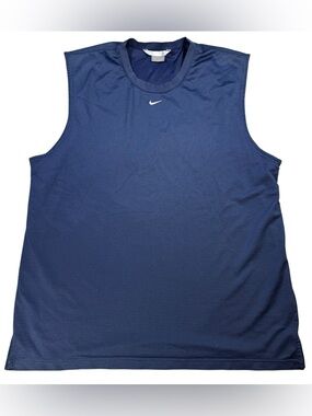 Vintage Y2K Nike Sportswear Mesh Jersey Men’s XXL Navy Blue Sleeveless Athletic